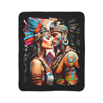 THE KISS Fleece Sherpa Blanket