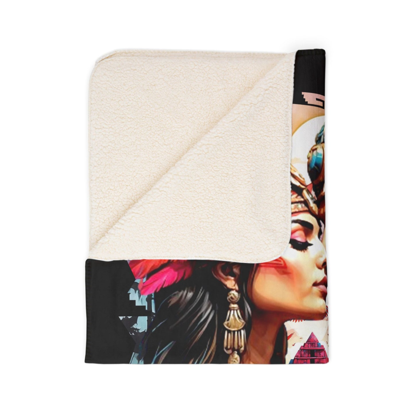 THE KISS Fleece Sherpa Blanket